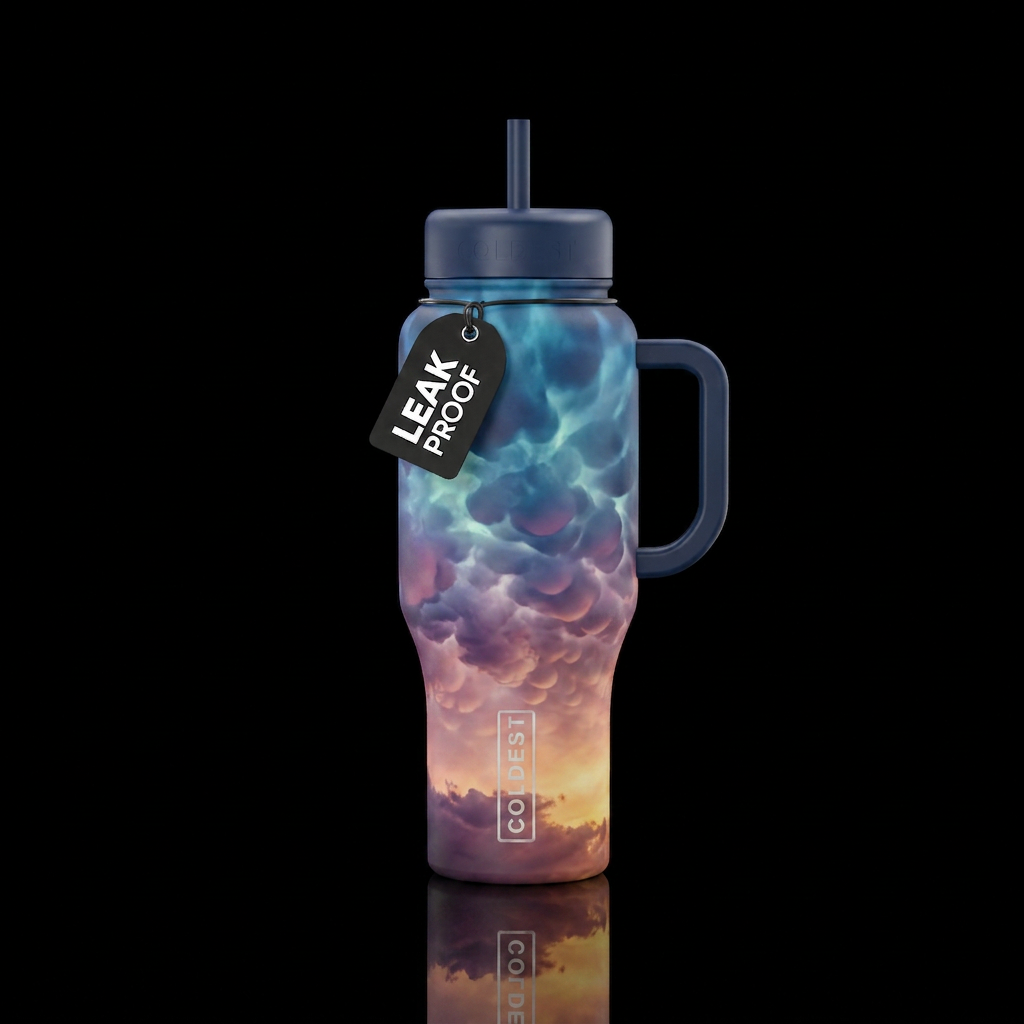 Ominous Skies water bottle design