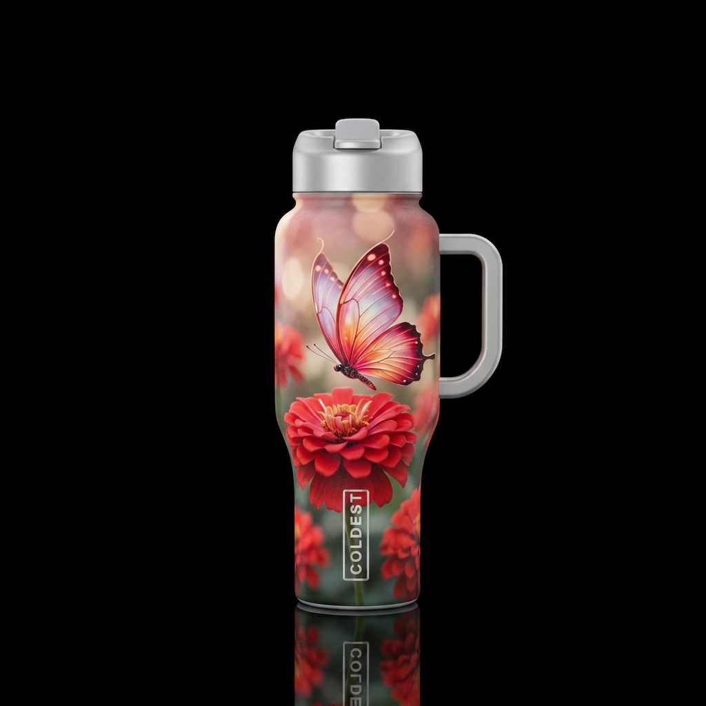 Scarlet Whisper water bottle design