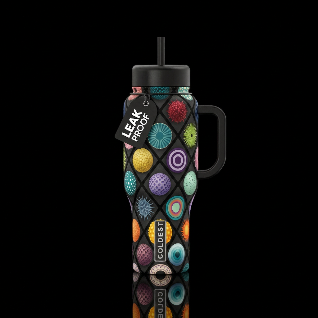 Micro Mosaic water bottle design