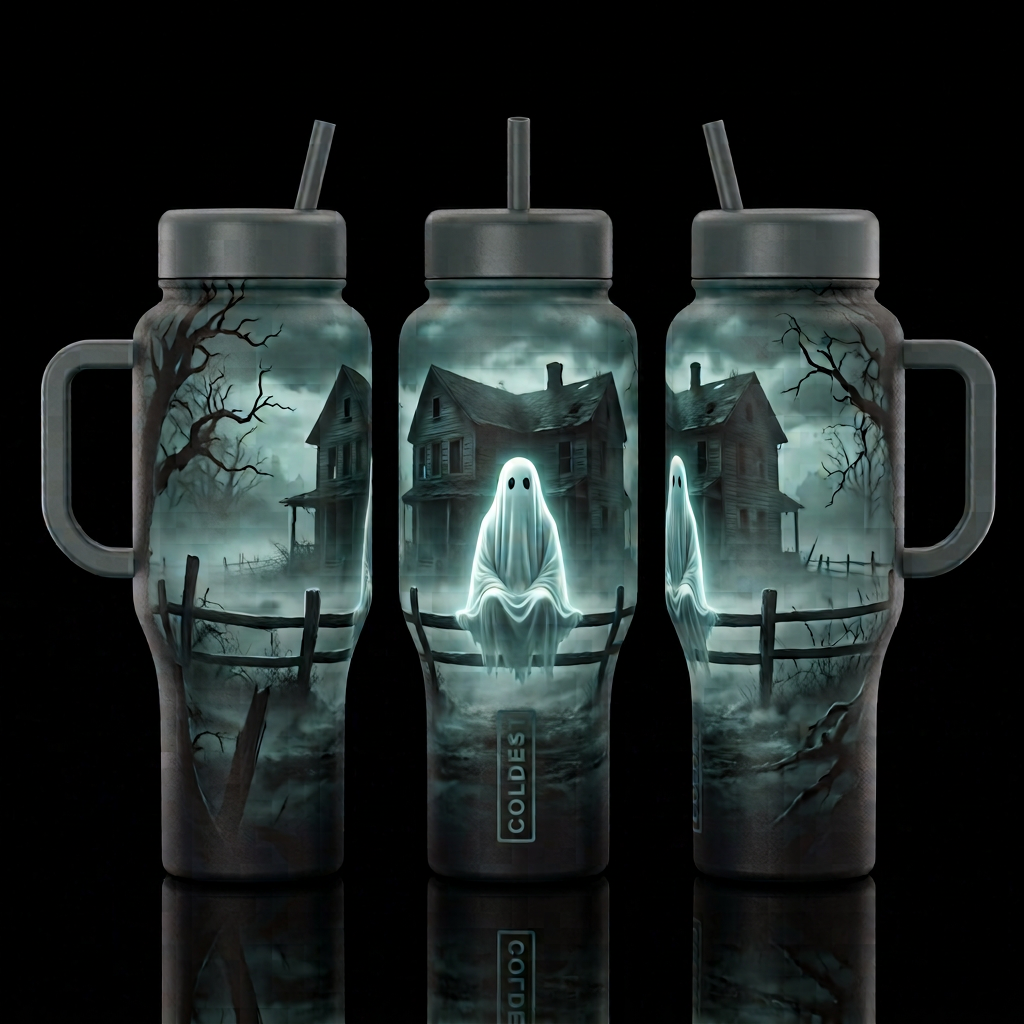 Ghosted water bottle design