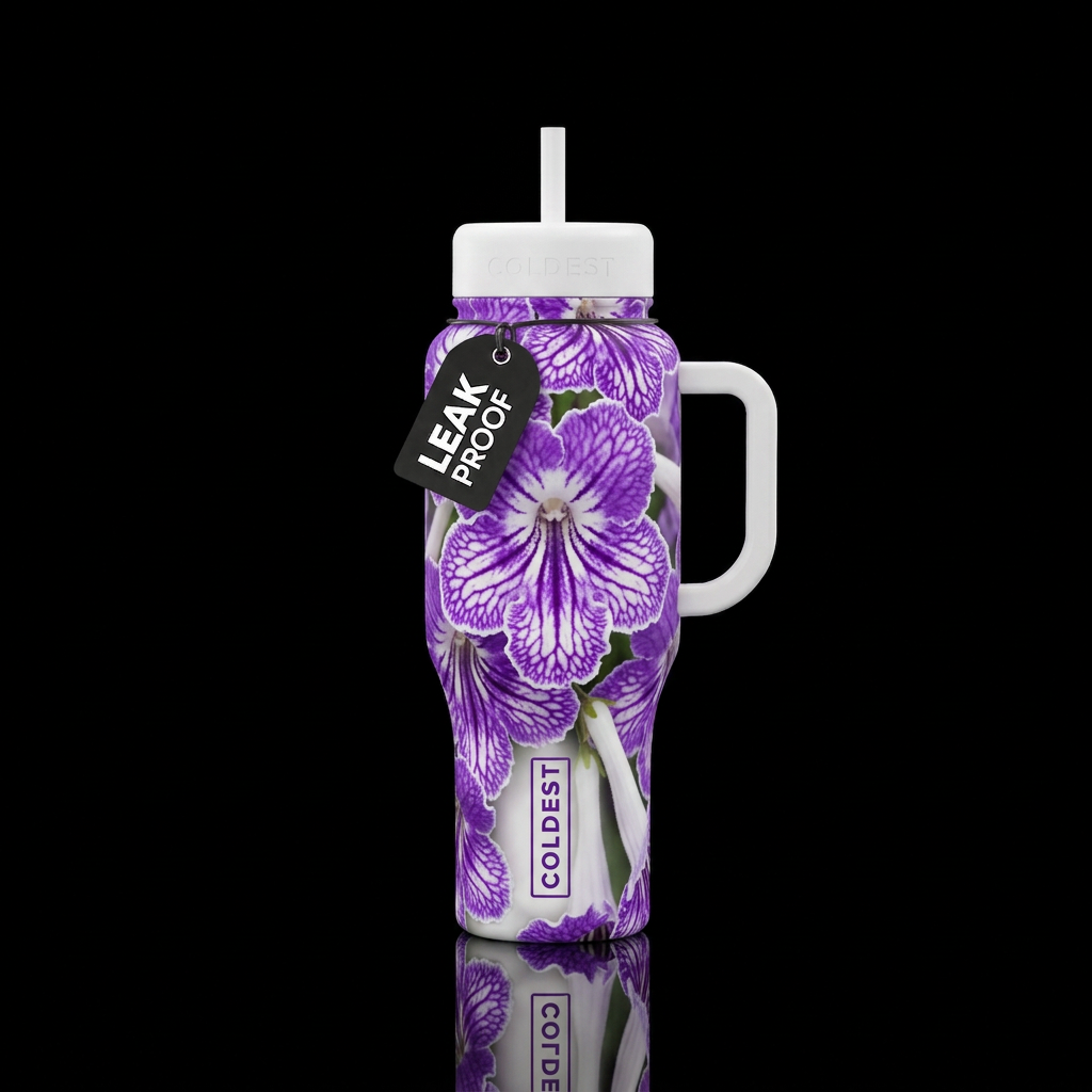 Violet Veil water bottle design