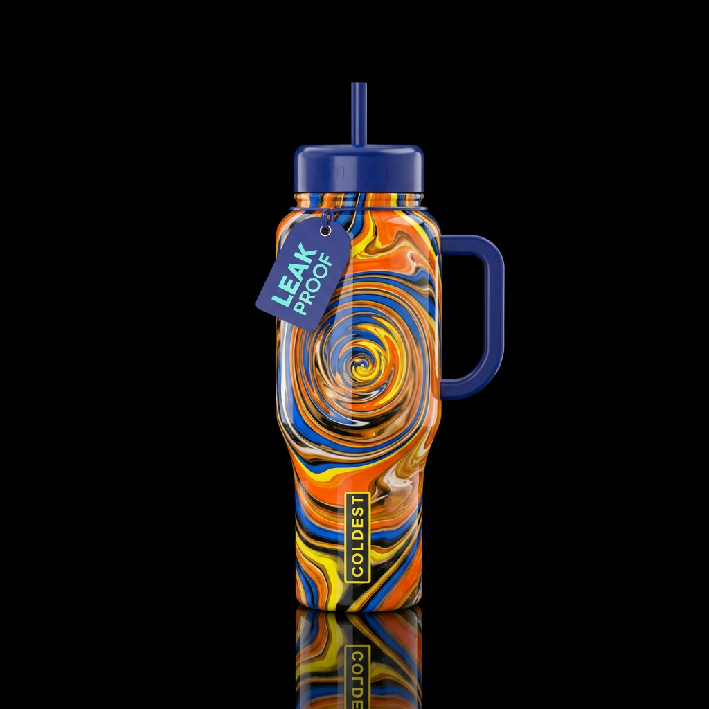 Solar Swirl water bottle design