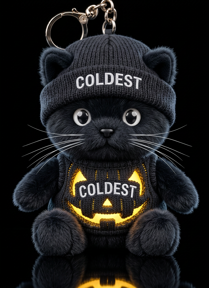 Cat-O'-Lantern water bottle design