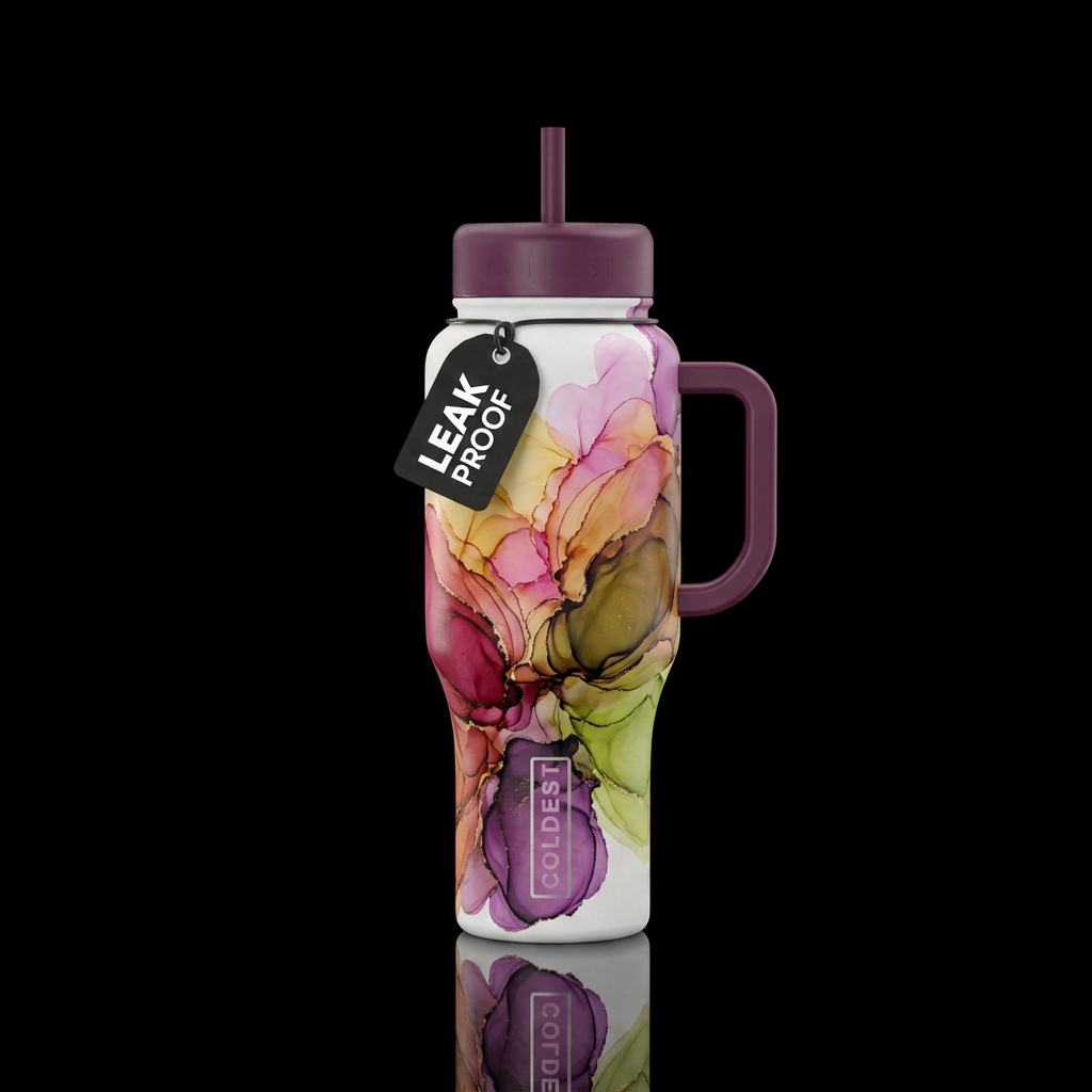 Mauve Muse water bottle design