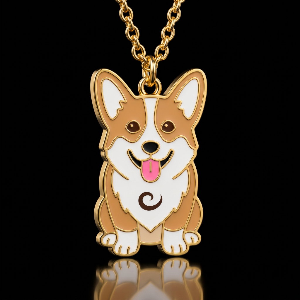 Smiling Corgi water bottle design