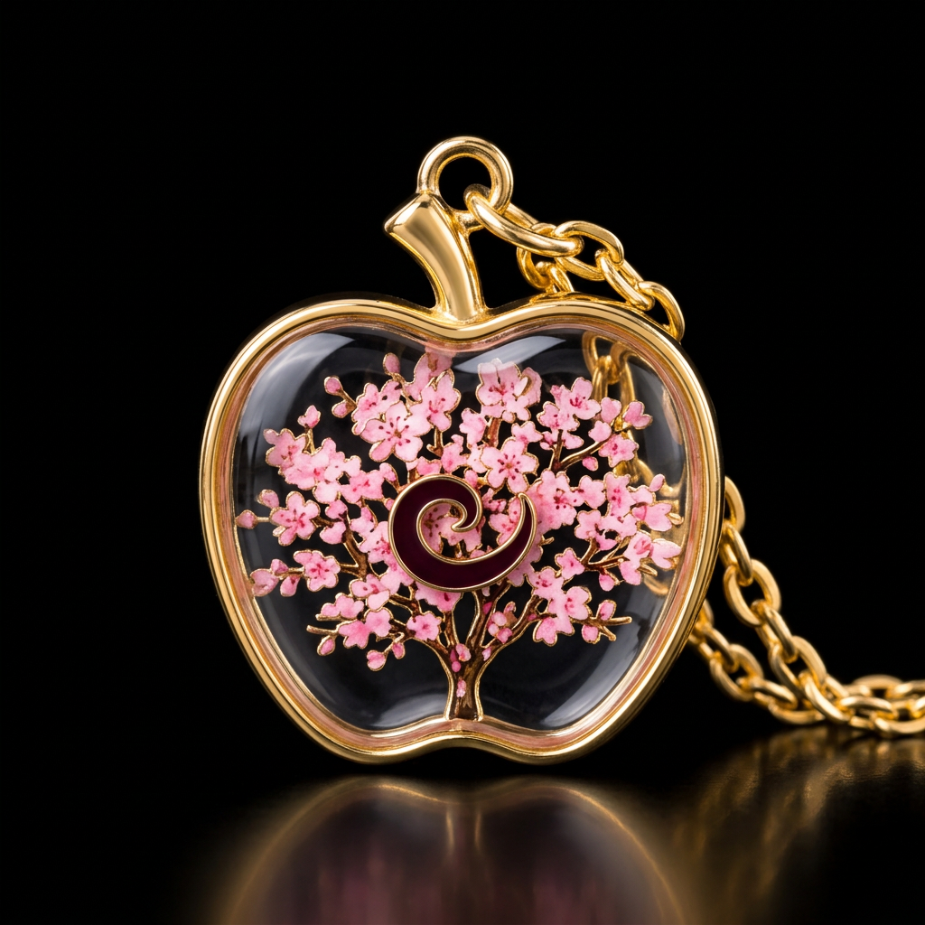 Clear Cherry Blossoms water bottle design