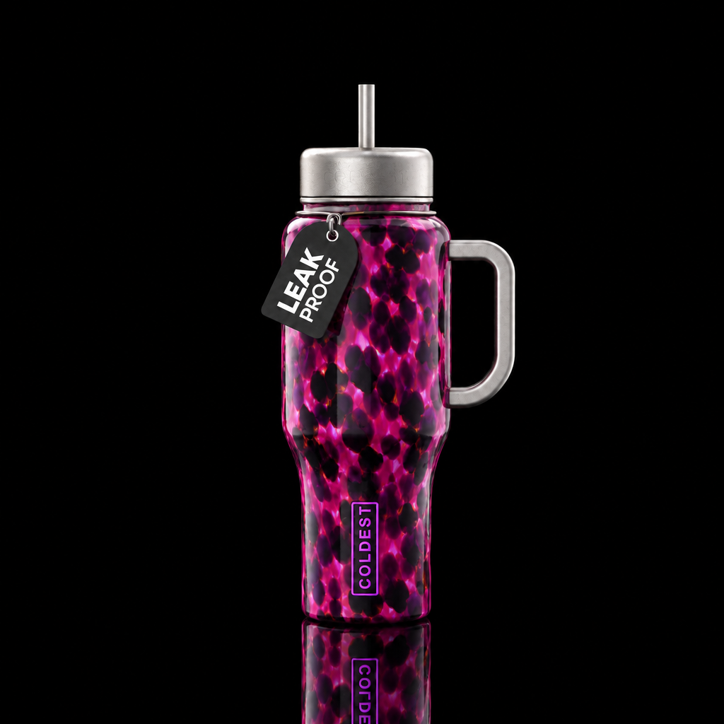 Magenta Mayhem water bottle design