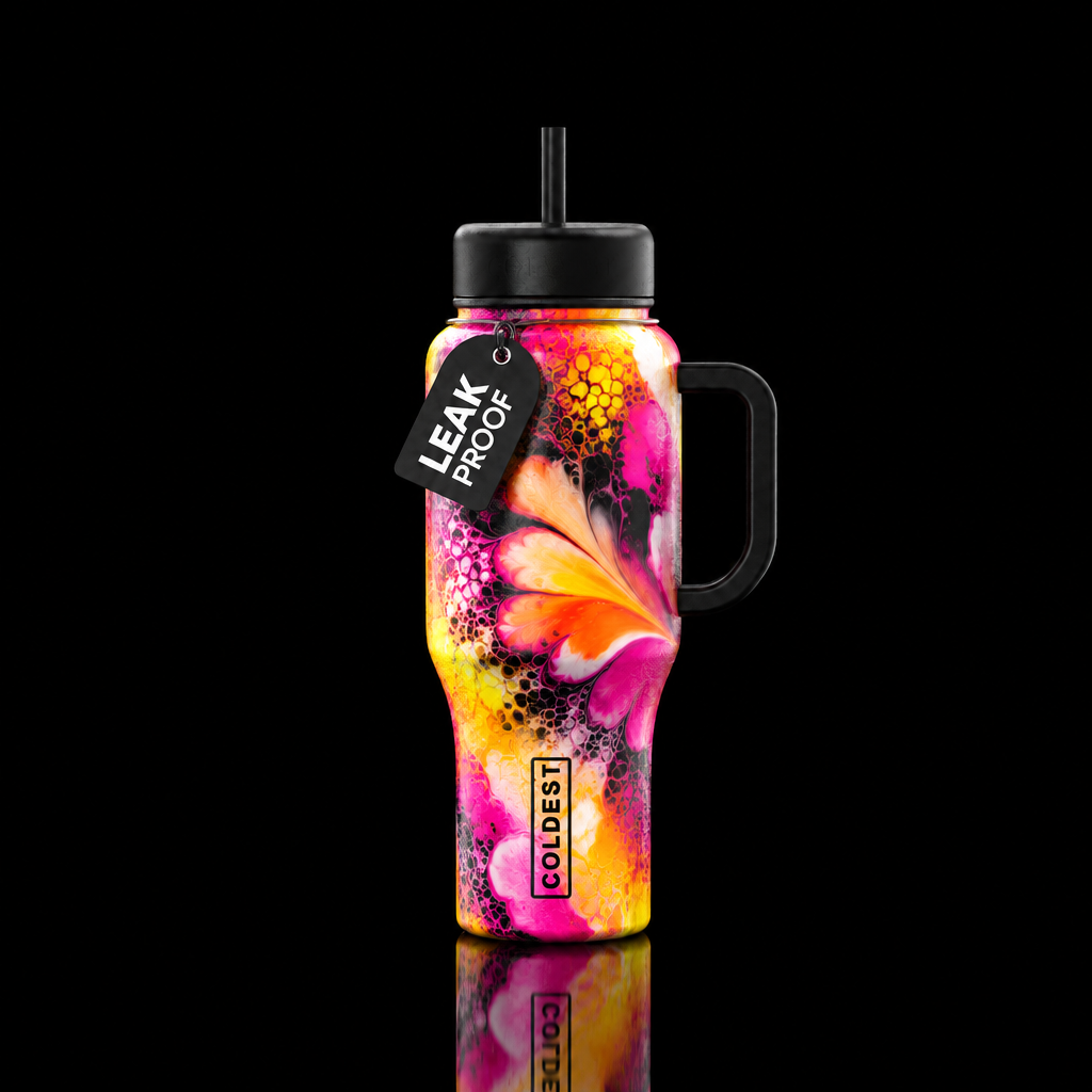 Neon Heatwave water bottle design