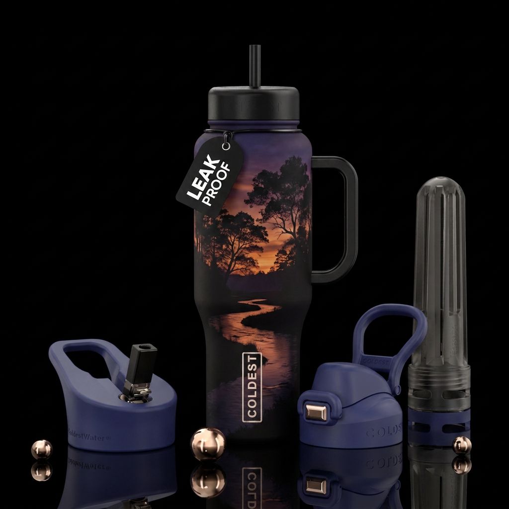Bubbling brook water bottle design