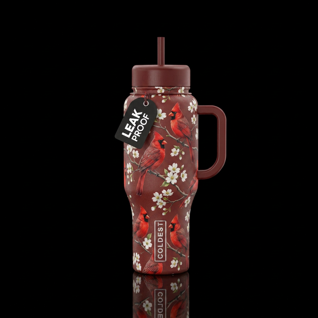 Cardinals water bottle design