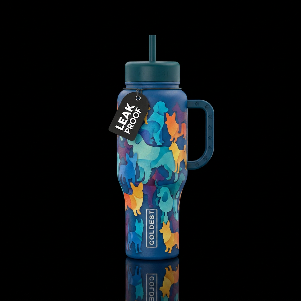 Bark water bottle design
