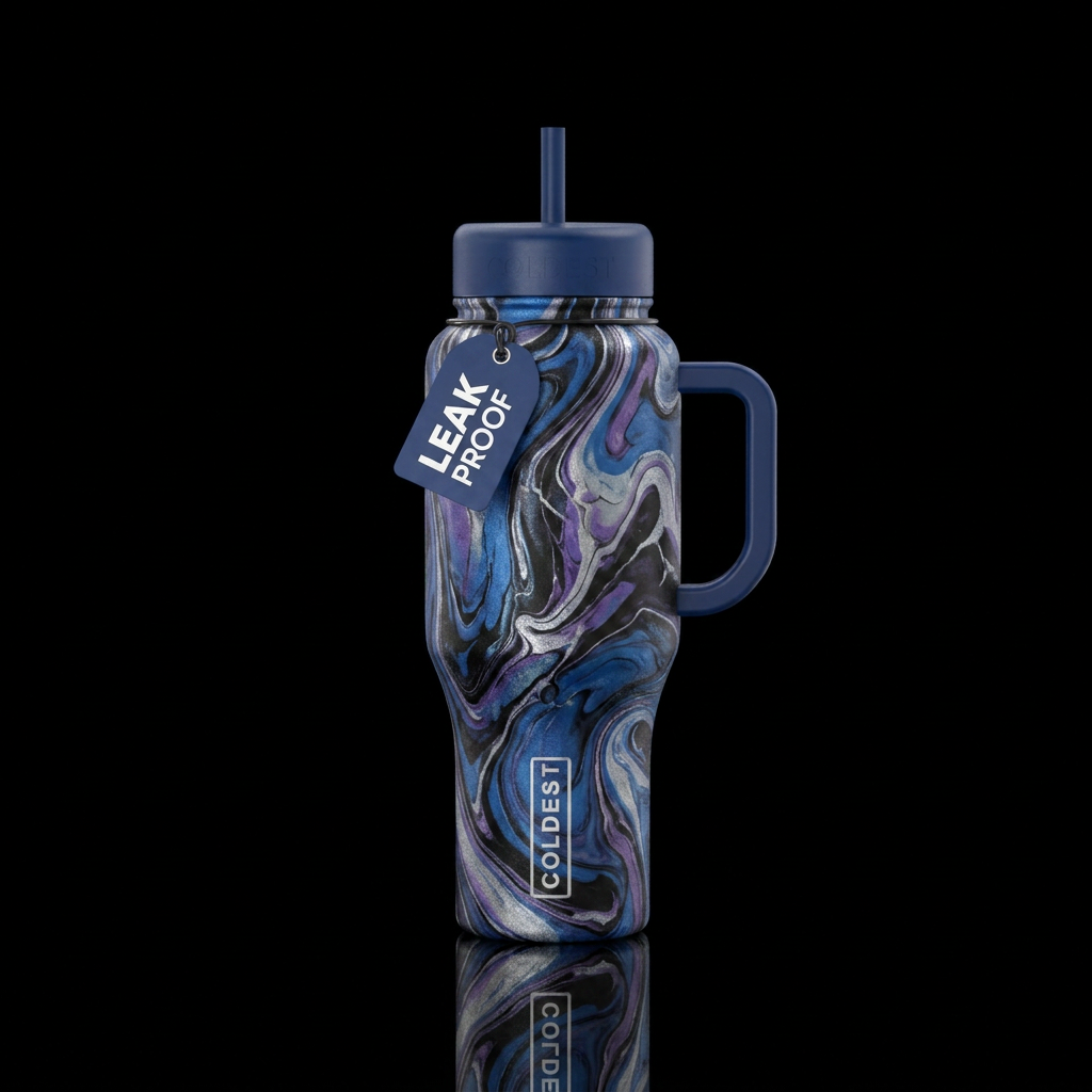 Marbles water bottle design