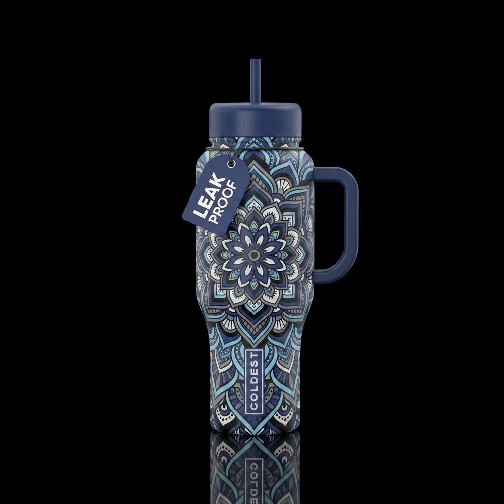Mandala water bottle design