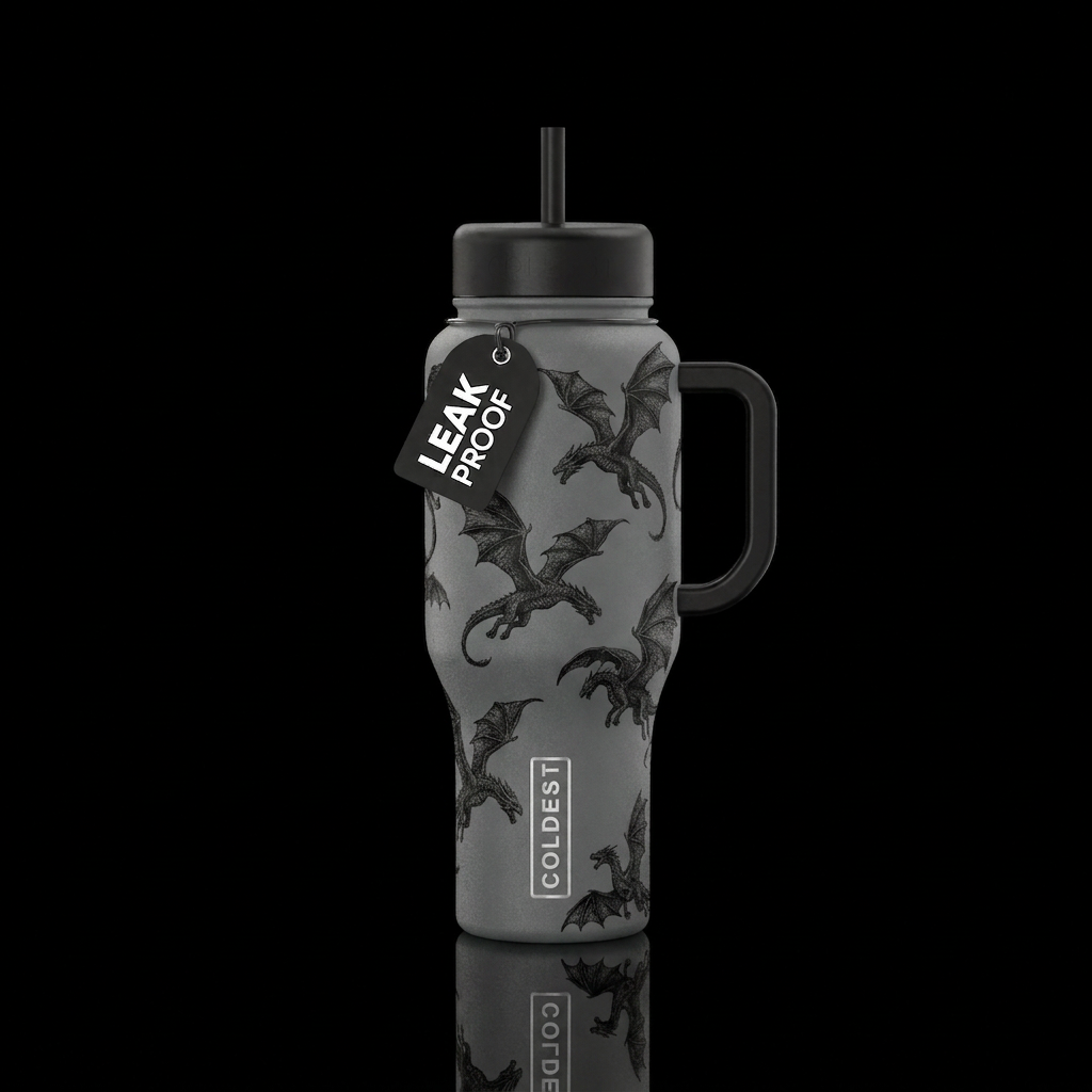 Dark Dragons water bottle design