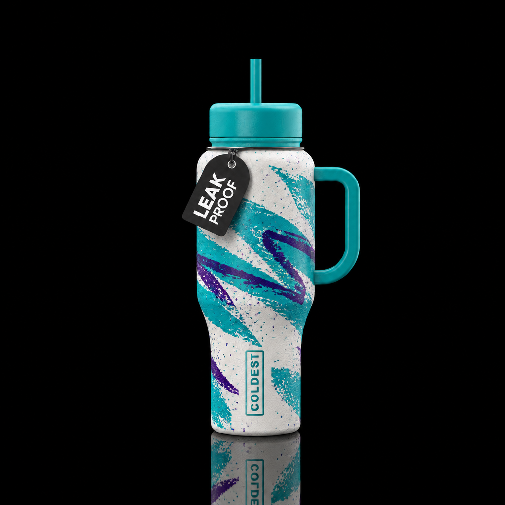 90s jazz styrofoam cup design water bottle design
