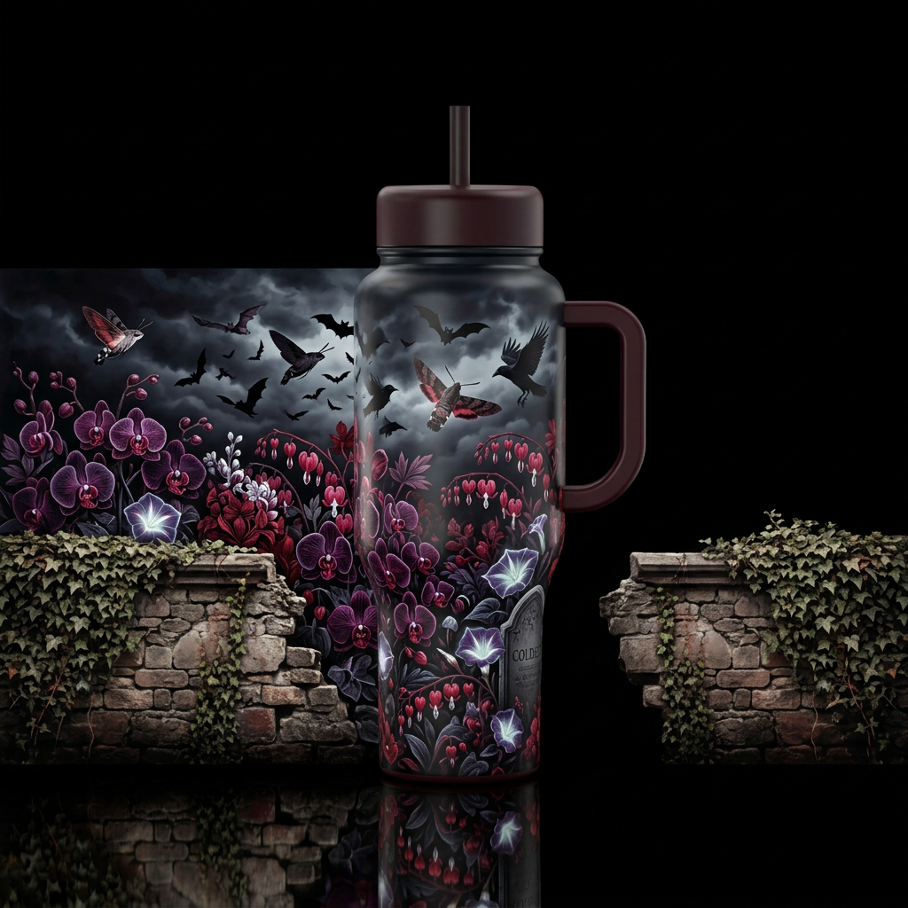 Fallen Garden water bottle design