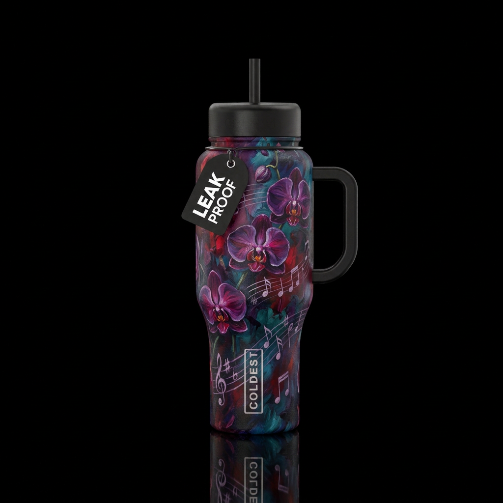 Garden of Music water bottle design