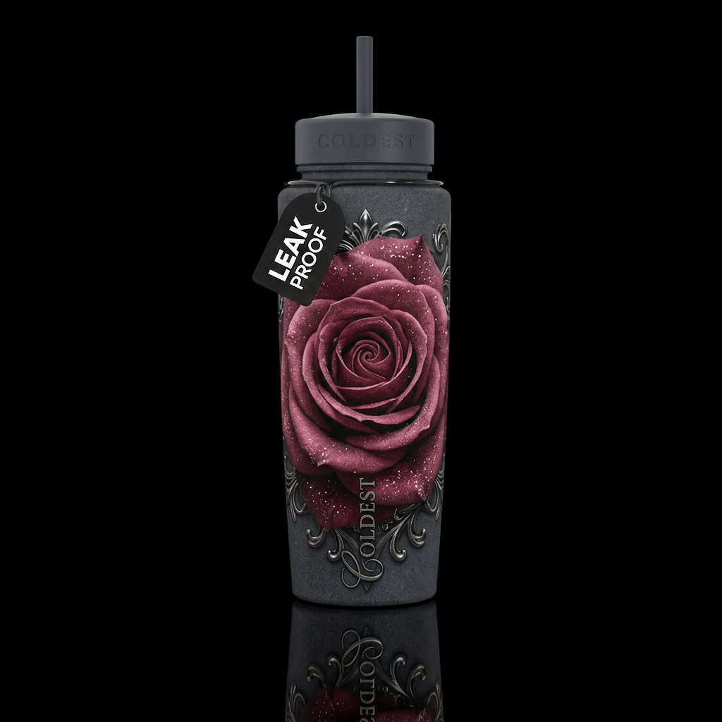 Dazzling Rose water bottle design