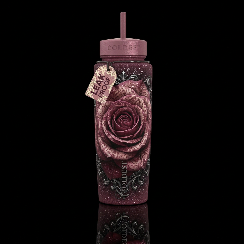 Dazzling Rose water bottle design