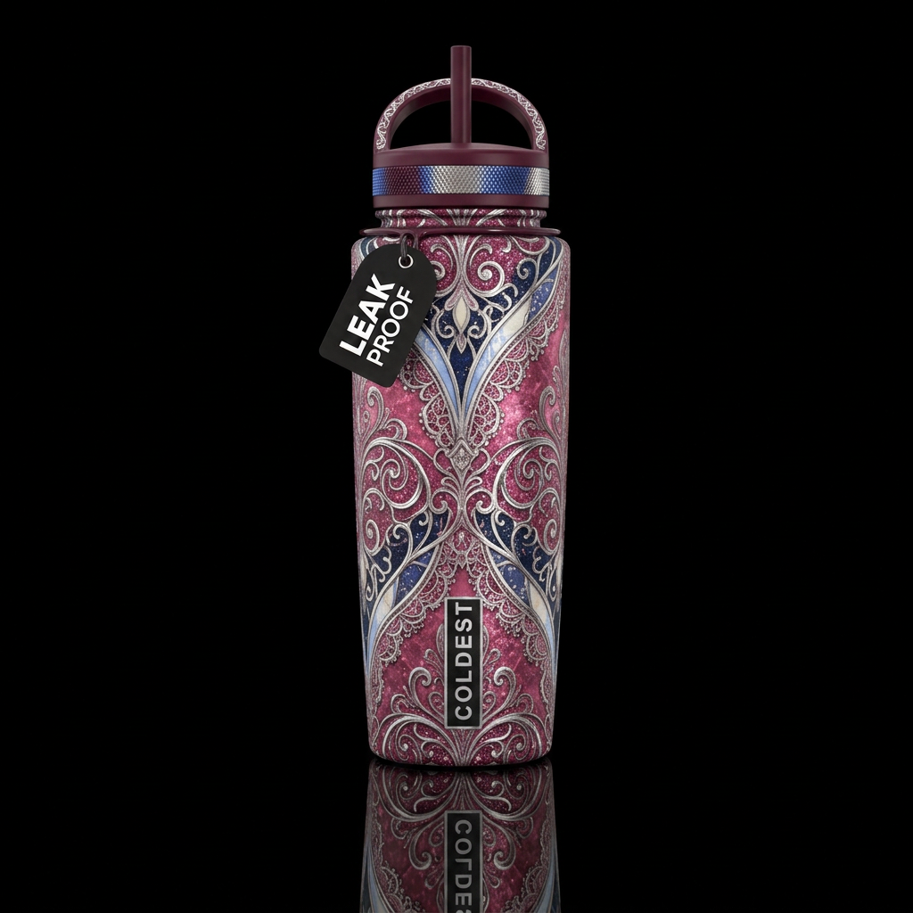 Dazzling Swirls of Mystery water bottle design