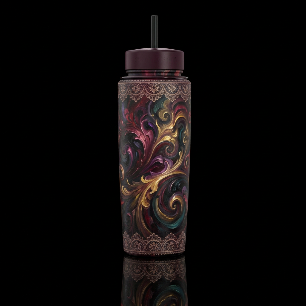 Swirls of Lost Time water bottle design