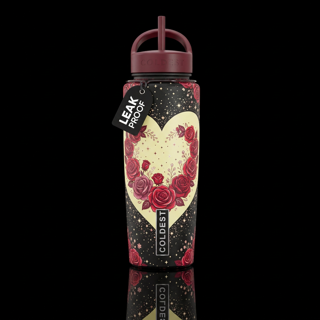 Sparkling Love water bottle design