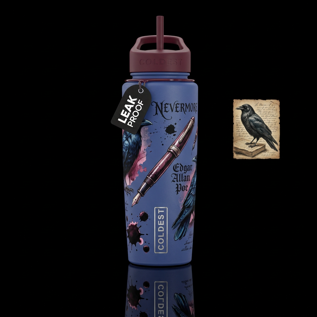 Never more water bottle design