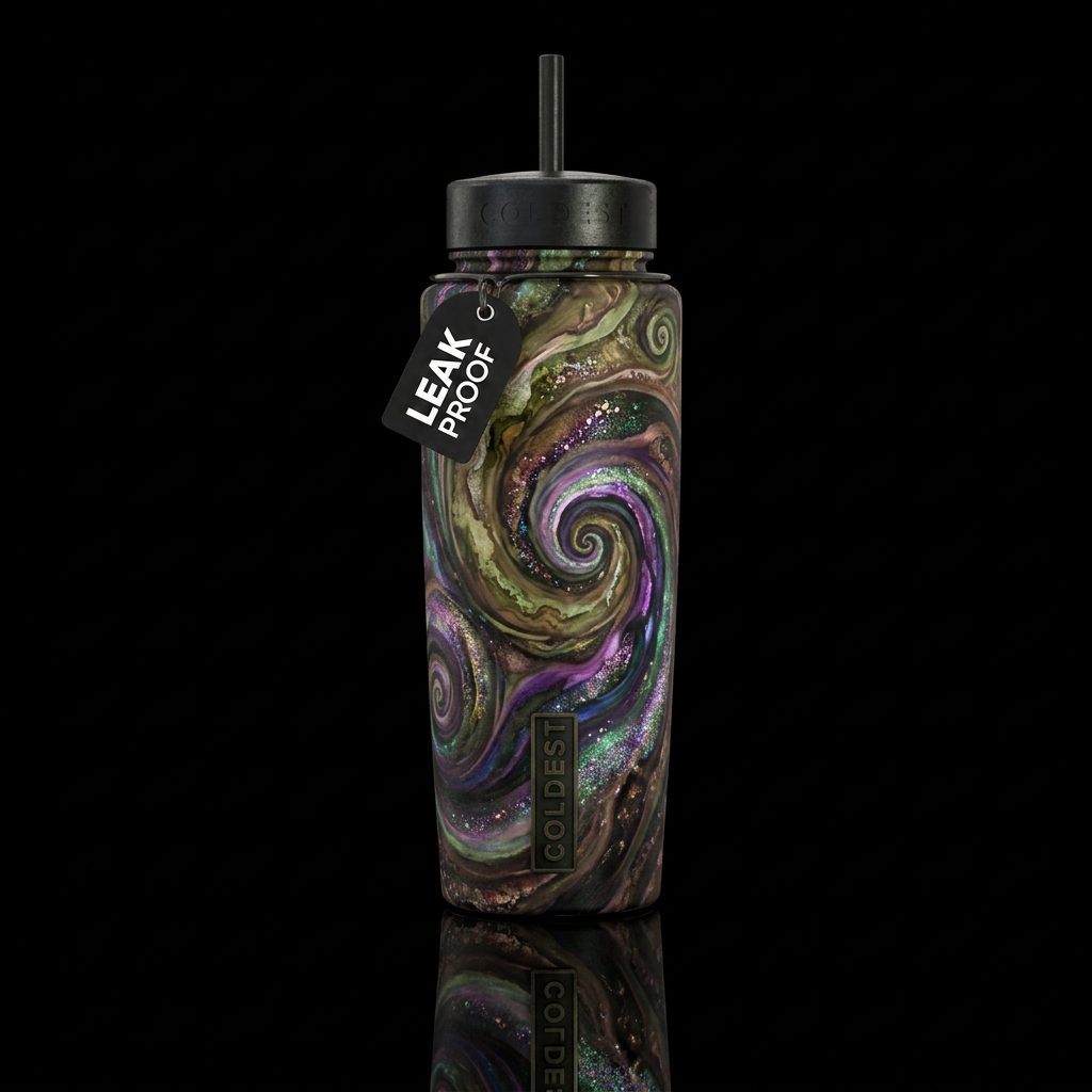 Haunted Swirls water bottle design