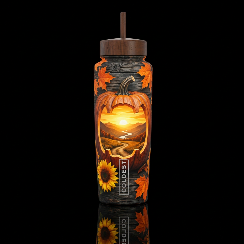 Autumn Trail water bottle design
