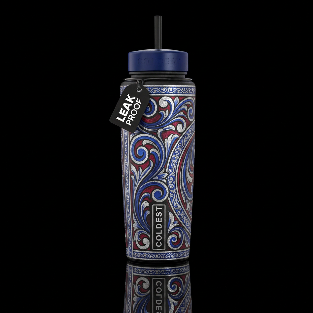 Beautiful Swirls water bottle design