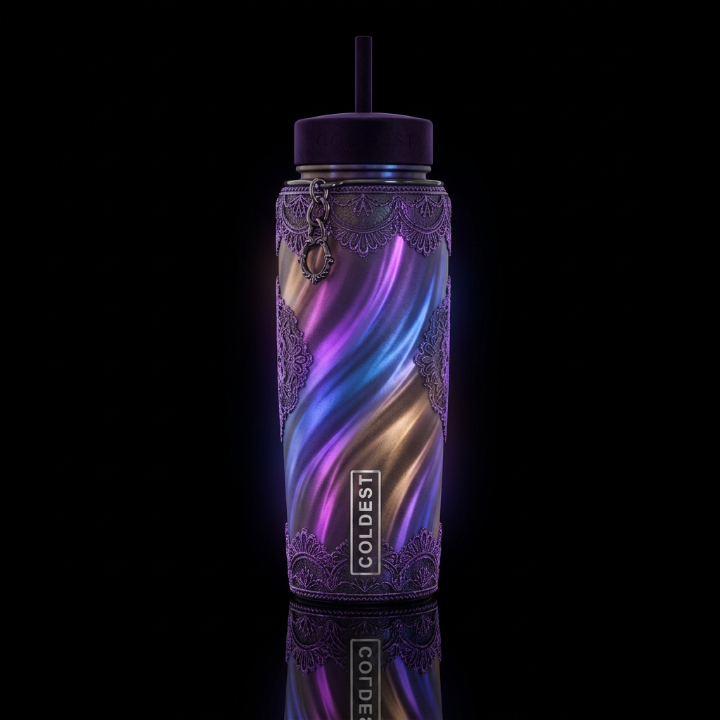 Whimsical Darkness water bottle design