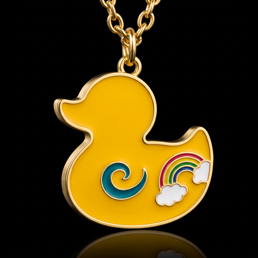 Sparkling Ducky water bottle design