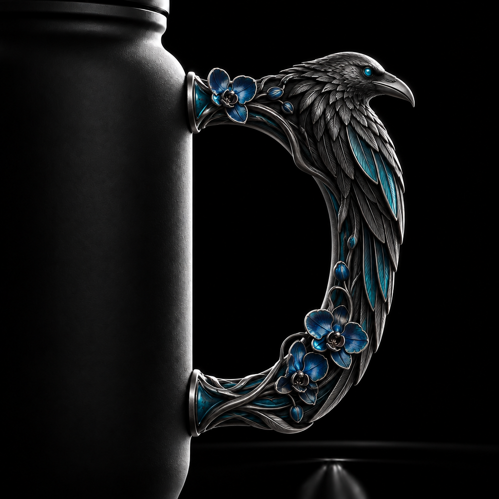 Raven Garden water bottle design