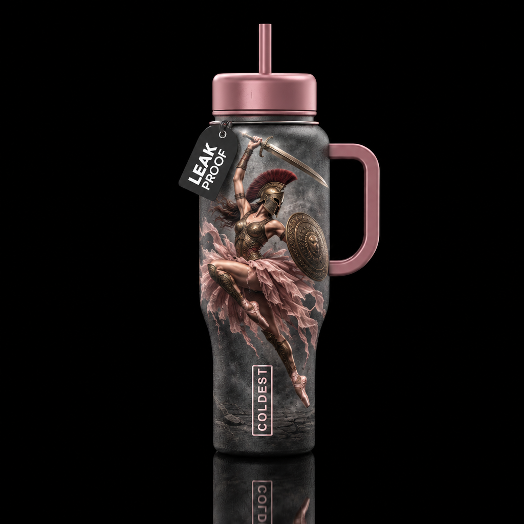 Warrior Ballerina water bottle design
