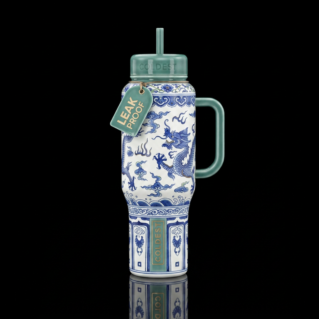 Asian vase water bottle design