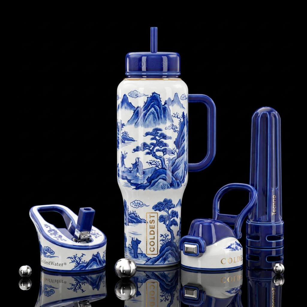 Asian vase water bottle design
