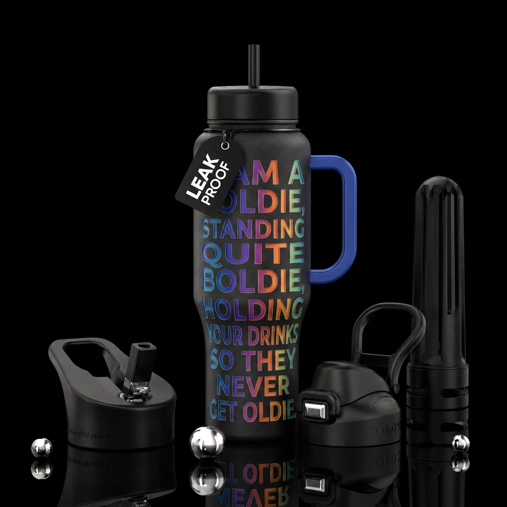 I am a coldie,Standing quite boldie,Holding your d... water bottle design