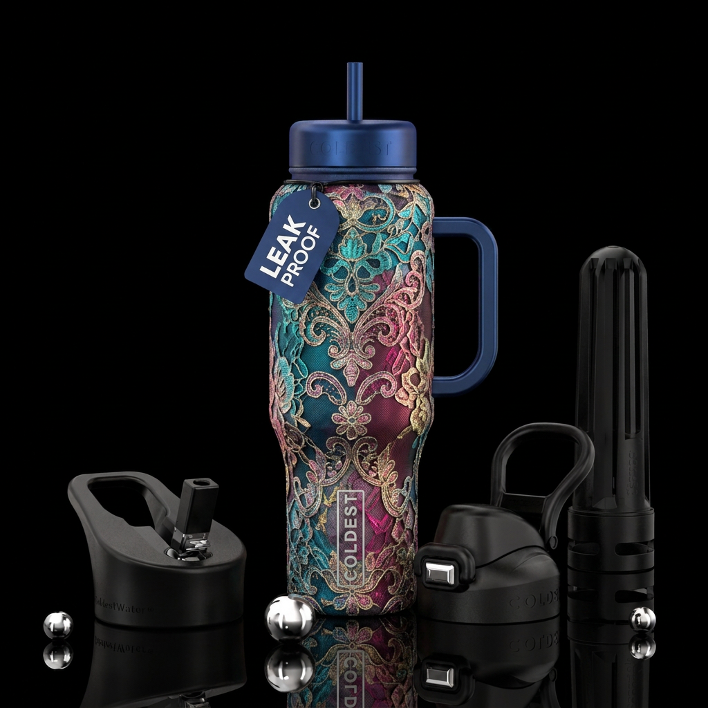 Lace wedding dress water bottle design