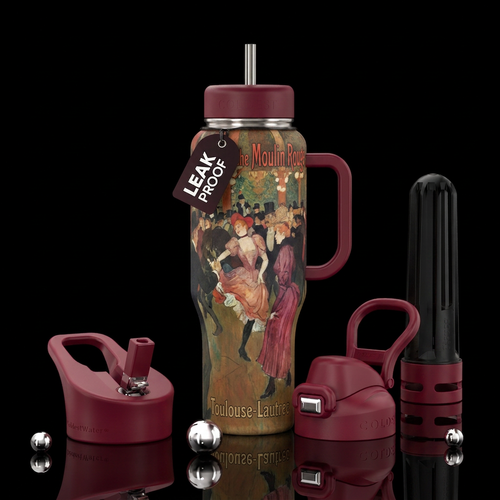 At the Moulin Rouge, The Dance water bottle design