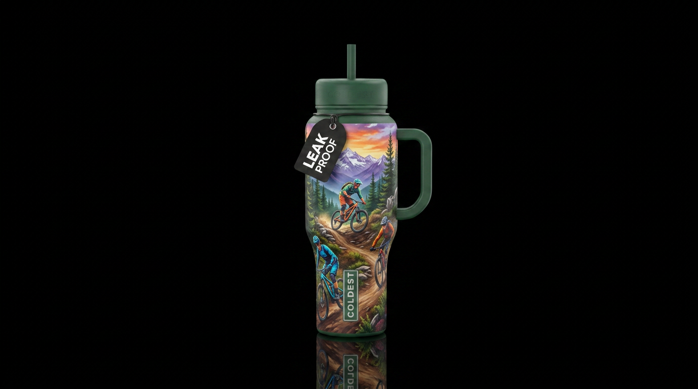 Mountain Biking water bottle design