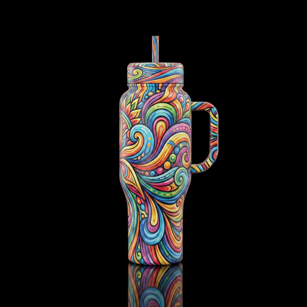 Hey, whoever runs through it water bottle design