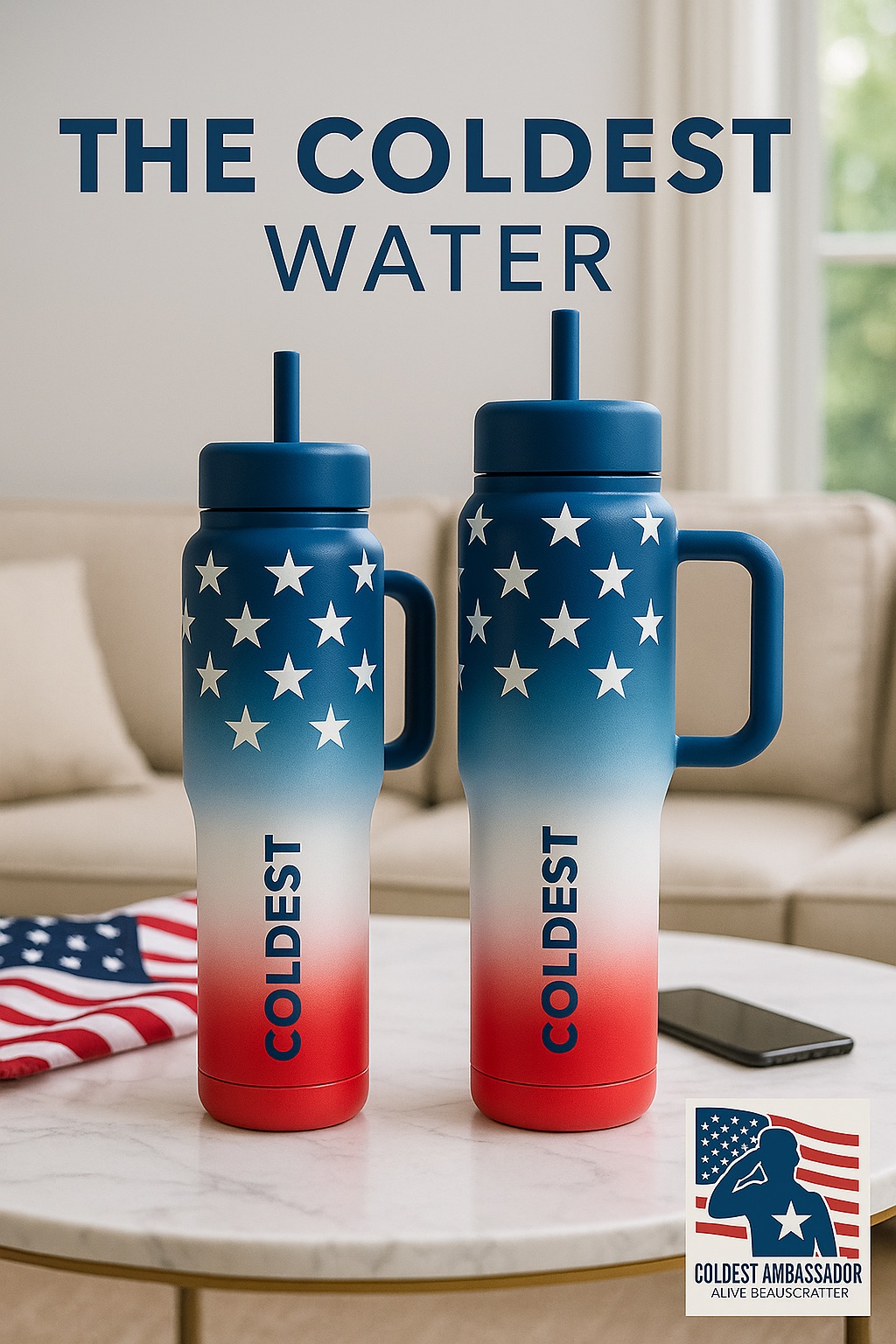 legendary americana water bottle design