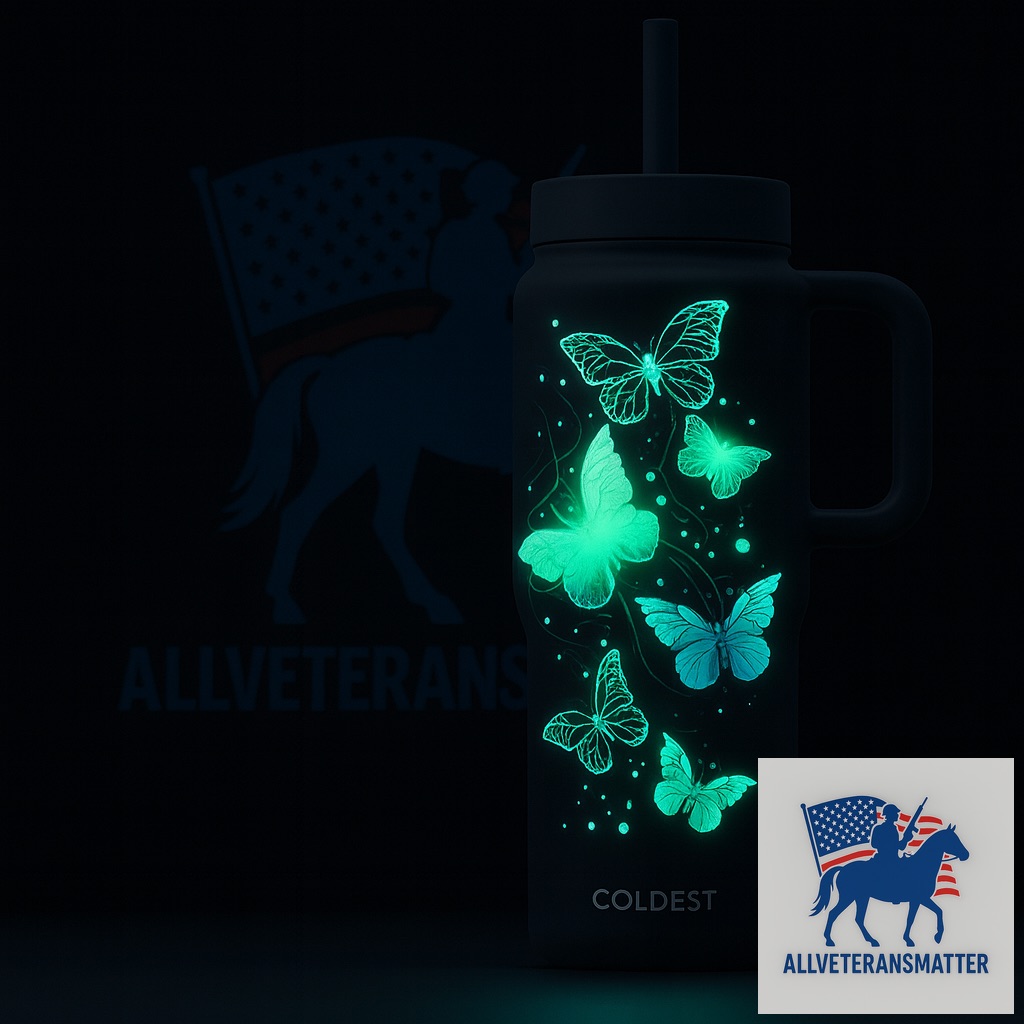 glowie butterflies 1 water bottle design