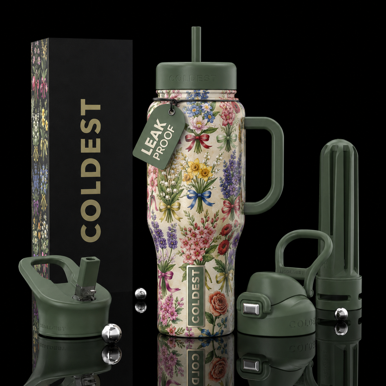 Beautiful Bouquets water bottle design