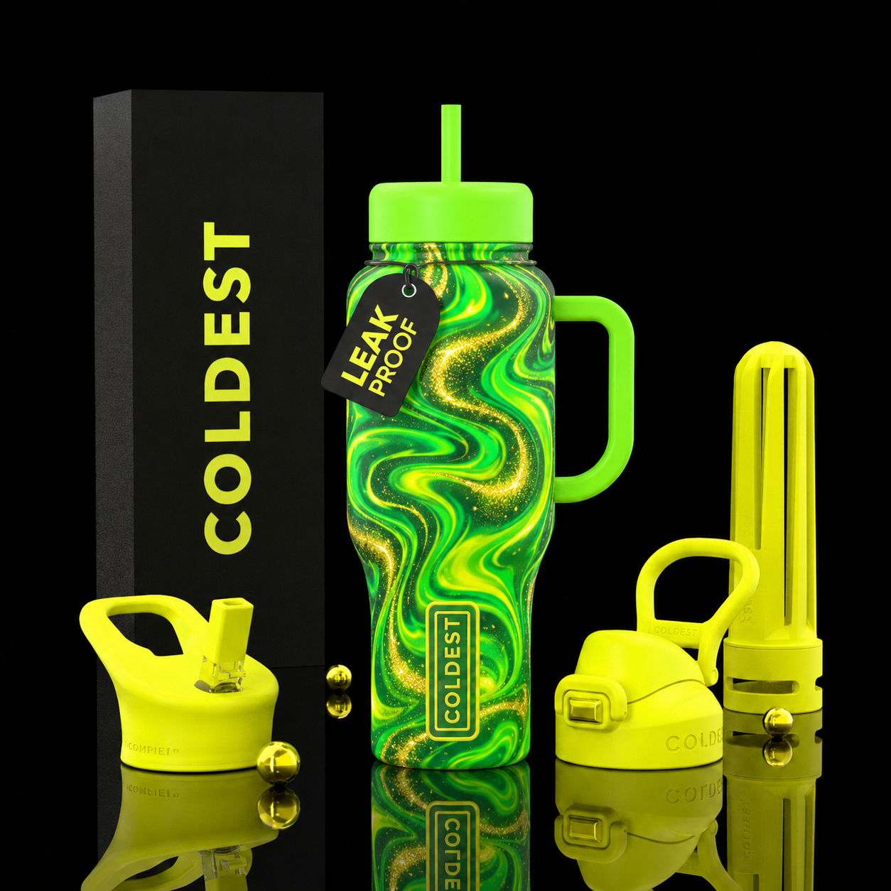 Zesty Neon water bottle design