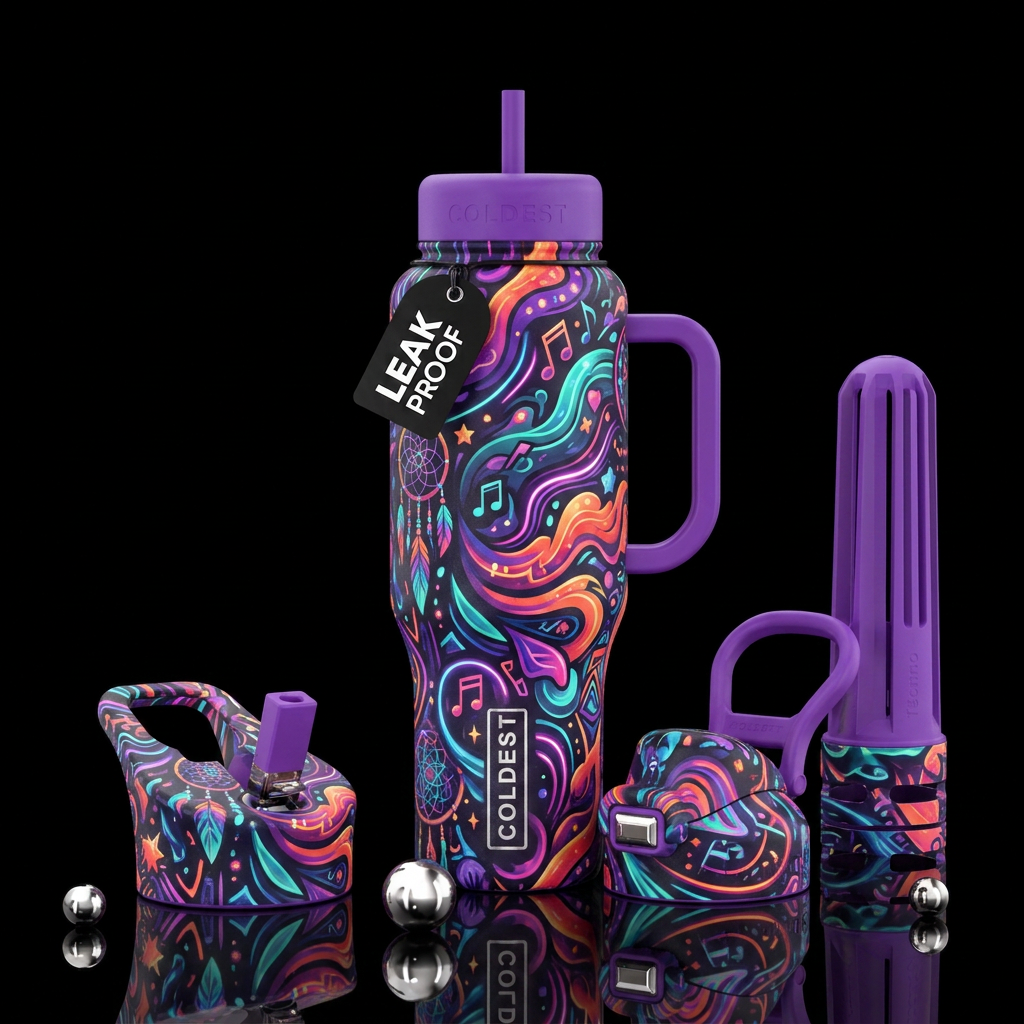 Festival season water bottle design
