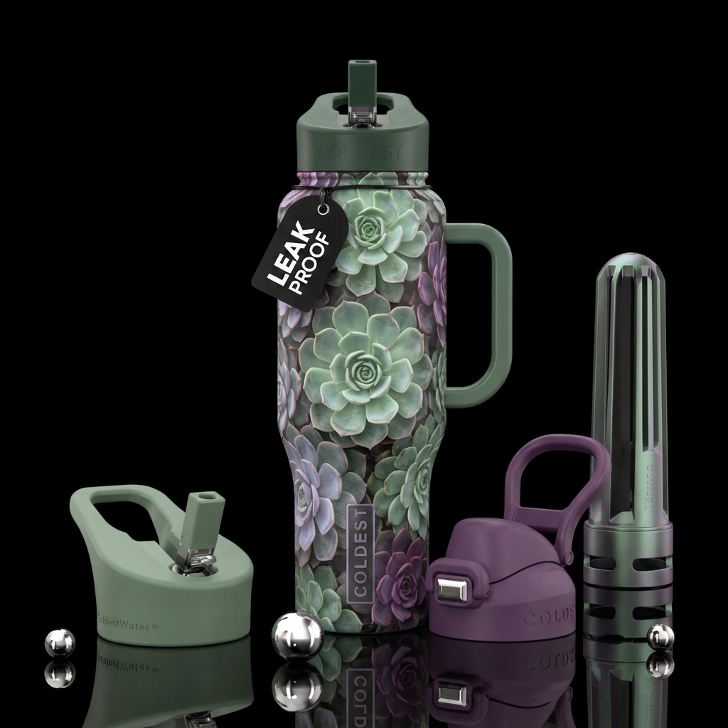 succulent water bottle design