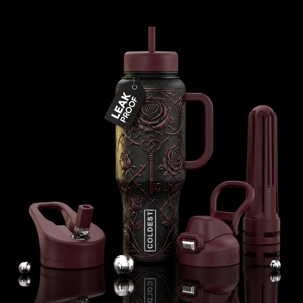 Dark romance books fantasy water bottle design