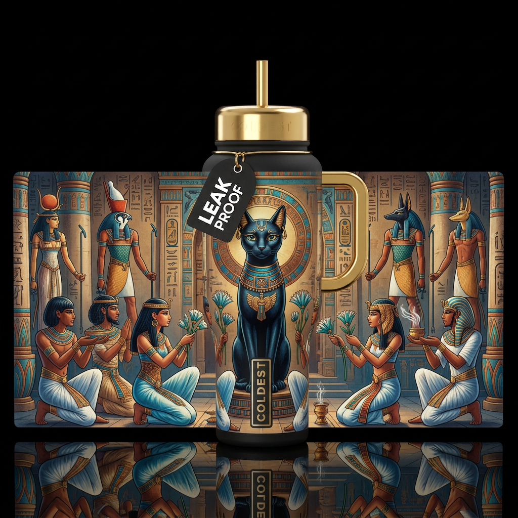 The Lost Egyptian water bottle design