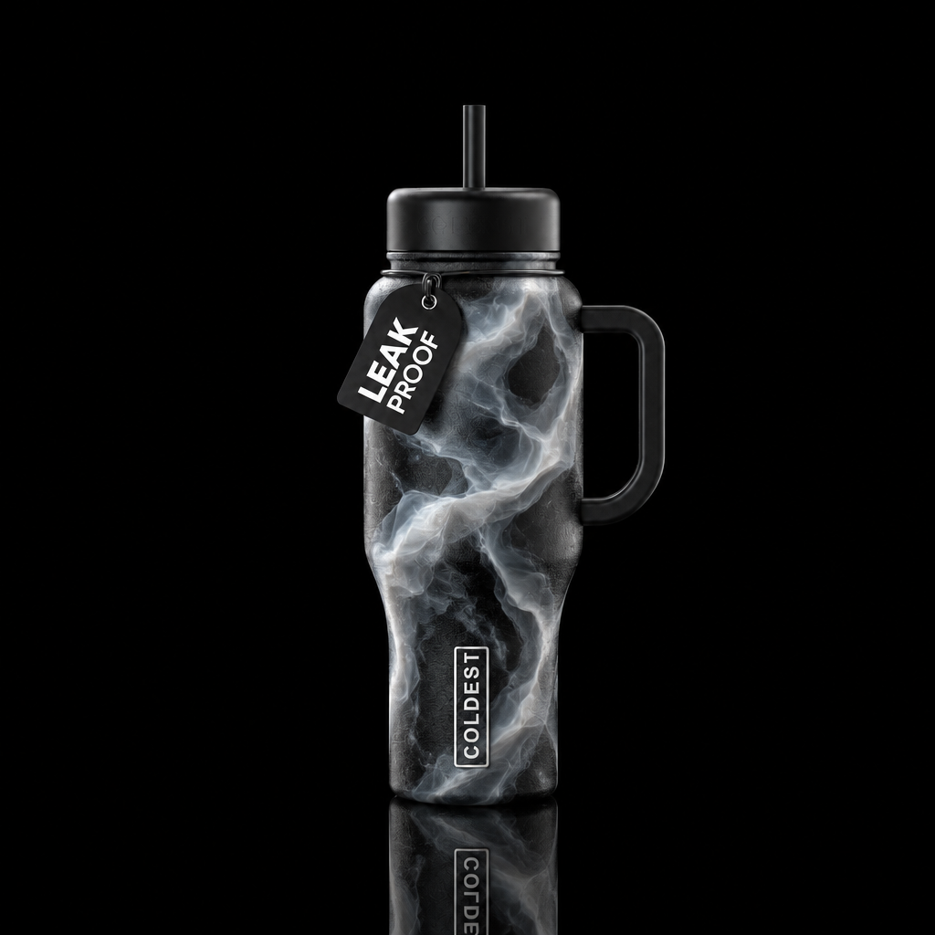 White opal water bottle design